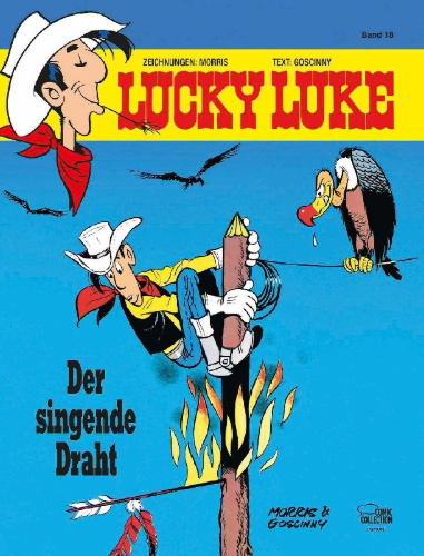 Buchcover und Innenansicht für das Buch: Lucky Luke 14: Le Fil qui chante