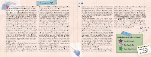 Buchcover und Innenansicht für das Buch: Findet den Schatz! - Ein Escape-Adventskalender für Kids