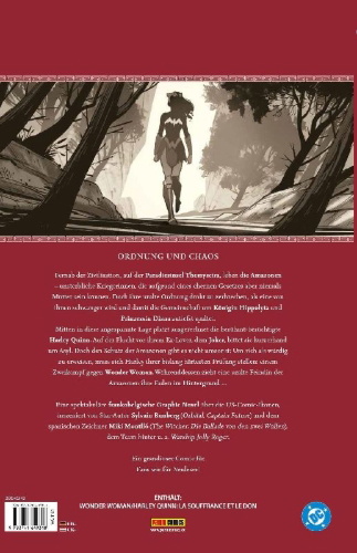 Buchcover und Innenansicht für das Buch: Wonder Woman & Harley Quinn: Fluch und Segen