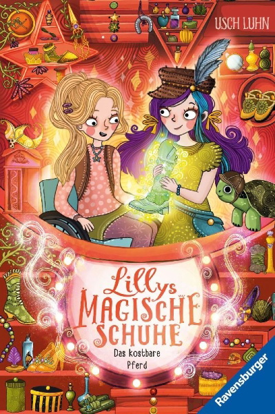Buchcover und Innenansicht für das Buch: Lillys magische Schuhe, Band 7 - Das kostbare Pferd