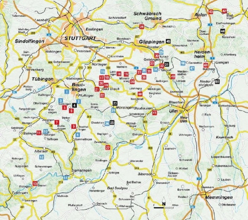 Buchcover und Innenansicht für das Buch: Leichte Wanderungen Schwäbische Alb