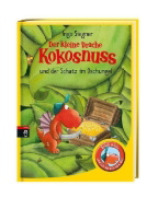 Buchcover und Innenansicht für das Buch: Der kleine Drache Kokosnuss und der Schatz im Dschungel