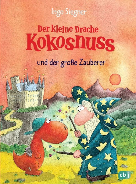 Buchcover und Innenansicht für das Buch: Der kleine Drache Kokosnuss 03 und der große Zauberer