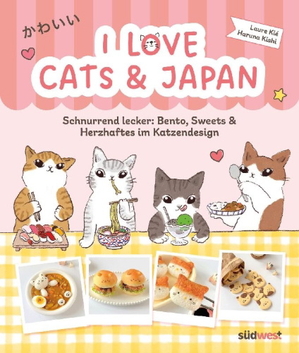 Buchcover und Innenansicht für das Buch: I love cats and Japan