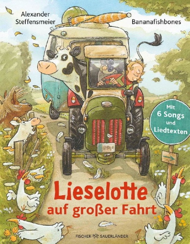 Buchcover und Innenansicht für das Buch: Lieselotte auf großer Fahrt