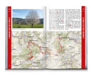 Buchcover und Innenansicht für das Buch: KOMPASS Wanderführer Nordpfälzer Bergland, Rheinhessen, 50 Touren