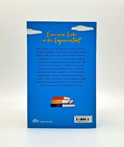 Buchcover und Innenansicht für das Buch: The Floating Venice Book Shop