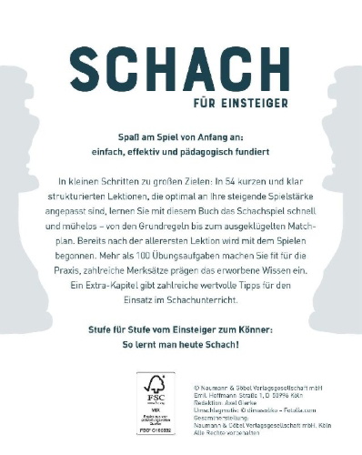 Buchcover und Innenansicht für das Buch: Schach für Einsteiger