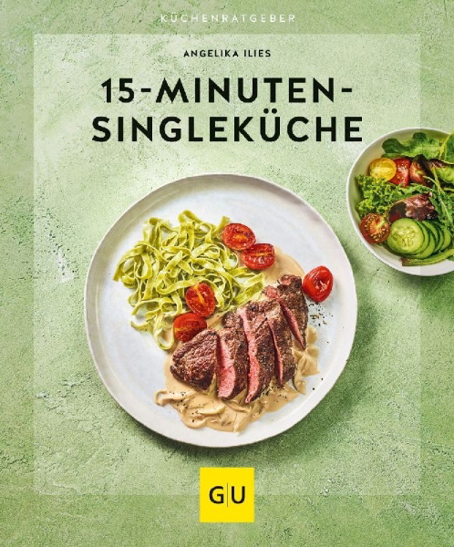 Buchcover und Innenansicht für das Buch: 15-Minuten-Singleküche