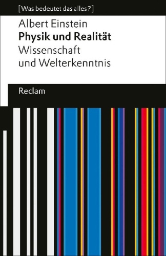 Buchcover und Innenansicht für das Buch: Physik und Realität. Wissenschaft und Welterkenntnis
