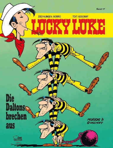 Buchcover und Innenansicht für das Buch: Lucky Luke 15: L'évasion des Dalton