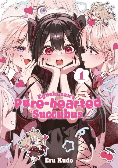 Buchcover und Innenansicht für das Buch: Eguchi-san Chi no Junjou Succubus 1