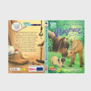 Buchcover und Innenansicht für das Buch: Ponyherz und Herr Franz: Kleines Fohlen, großer Held