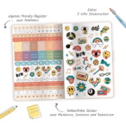 Buchcover und Innenansicht für das Buch: Trötsch Schülerkalender Specials mit Gummiband und Stifthalter Calm 25/26