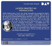 Buchcover und Innenansicht für das Buch: Lacroix und die stille Nacht von Montmartre. Sein dritter Fall