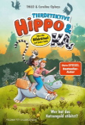 Buchcover und Innenansicht für das Buch: Tierdetektive Hippo & Ka - Wer hat das Katzengold stibitzt?