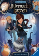 Buchcover und Innenansicht für das Buch: Mitternachtskatzen, Band 1: Die Schule der Felidix (Katzenflüsterer-Fantasy in London für Kinder ab 9 Jahren)