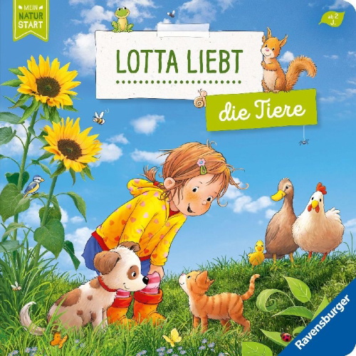 Buchcover und Innenansicht für das Buch: Lotta liebt die Tiere