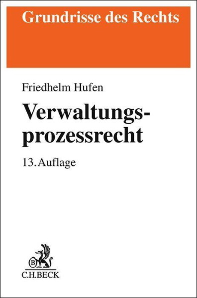 Buchcover und Innenansicht für das Buch: Verwaltungsprozessrecht