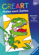 Buchcover und Innenansicht für das Buch: CreArt Malen nach Zahlen ab 5: Dinosaurier