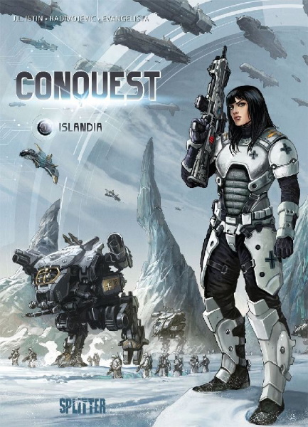 Buchcover und Innenansicht für das Buch: Conquest. Band 1