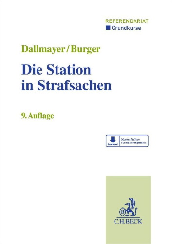Buchcover und Innenansicht für das Buch: Die Station in Strafsachen