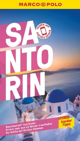 Buchcover und Innenansicht für das Buch: MARCO POLO Reiseführer Santorin