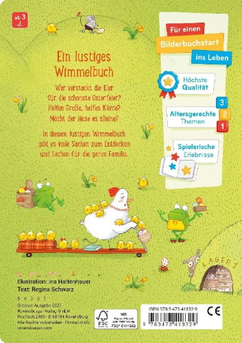 Buchcover und Innenansicht für das Buch: Viel Wimmelei ums Osterei
