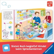 Buchcover und Innenansicht für das Buch: Mein erstes Sachen suchen: Beim Einkaufen