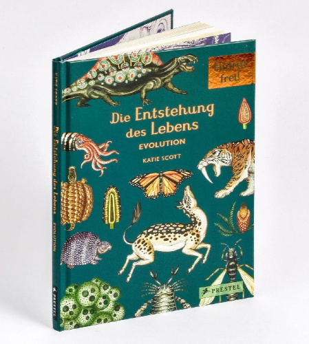 Buchcover und Innenansicht für das Buch: The Story of Life Evolution: Welcome to the Museum