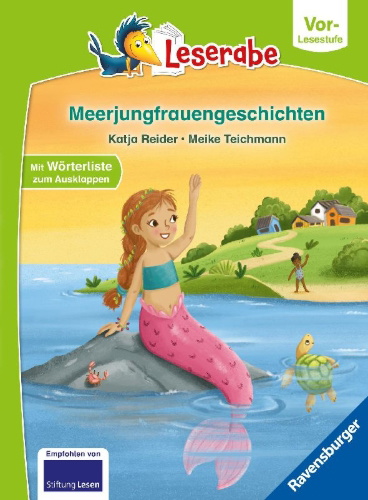 Buchcover und Innenansicht für das Buch: Meerjungfrauengeschichten - Leserabe ab Vorschule - Erstlesebuch für Kinder ab 5 Jahren