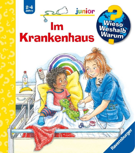 Buchcover und Innenansicht für das Buch: Wieso? Weshalb? Warum? junior, Band 75 - Im Krankenhaus