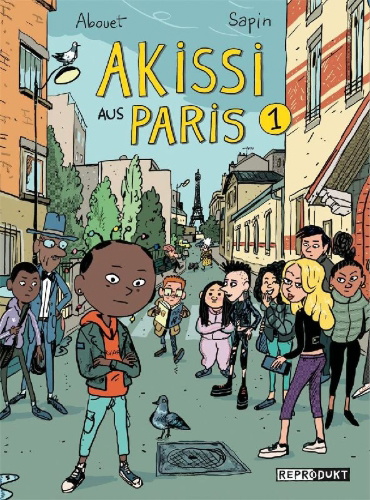 Buchcover und Innenansicht für das Buch: Akissi aus Paris 1