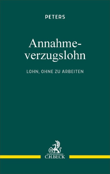 Buchcover und Innenansicht für das Buch: Annahmeverzugslohn