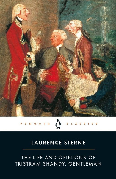 Buchcover und Innenansicht für das Buch: Leben und Meinungen des Tristram Shandy