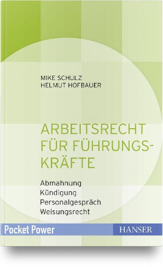 Buchcover und Innenansicht für das Buch: Arbeitsrecht für Führungskräfte