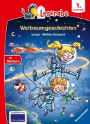 Buchcover und Innenansicht für das Buch: Leserabe - 1. Lesestufe: Weltraumgeschichten