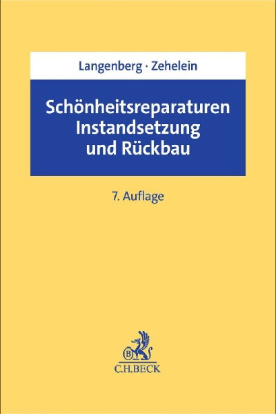 Buchcover und Innenansicht für das Buch: Schönheitsreparaturen, Instandsetzung und Rückbau