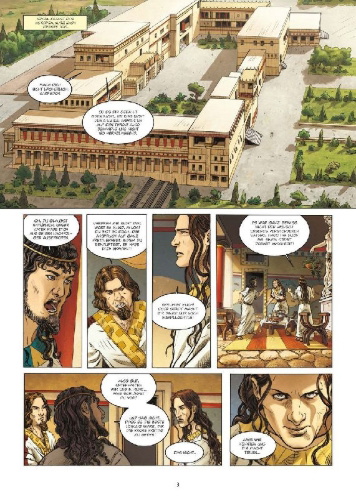Buchcover und Innenansicht für das Buch: Mythen der Antike: Daedalus und Ikarus (Graphic Novel)