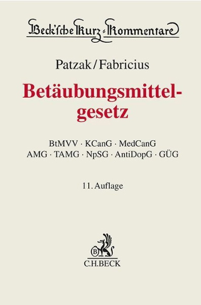 Buchcover und Innenansicht für das Buch: Betäubungsmittelgesetz. BtMG