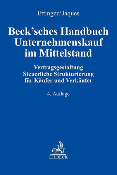 Buchcover und Innenansicht für das Buch: Beck'sches Handbuch Unternehmenskauf im Mittelstand