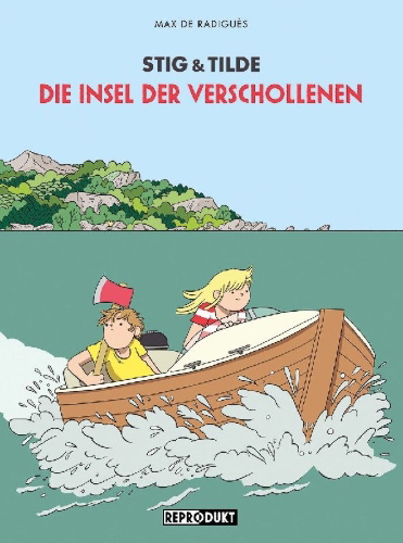 Buchcover und Innenansicht für das Buch: Stig & Tilde: Die Insel der Verschollenen