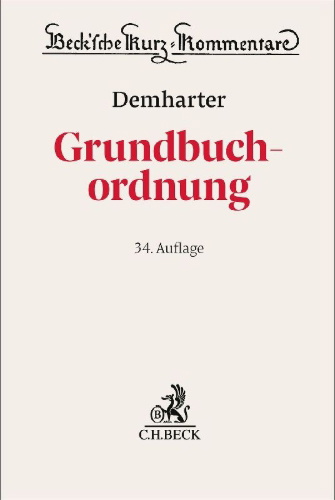 Buchcover und Innenansicht für das Buch: Grundbuchordnung. GBO