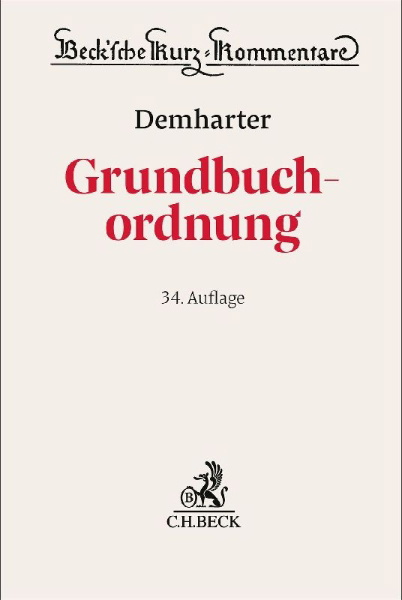 Buchcover und Innenansicht für das Buch: Grundbuchordnung. GBO