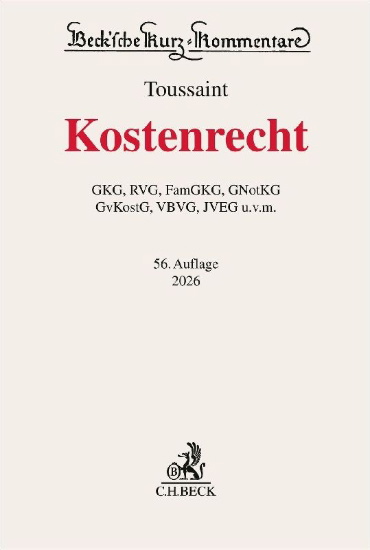 Buchcover und Innenansicht für das Buch: Kostenrecht
