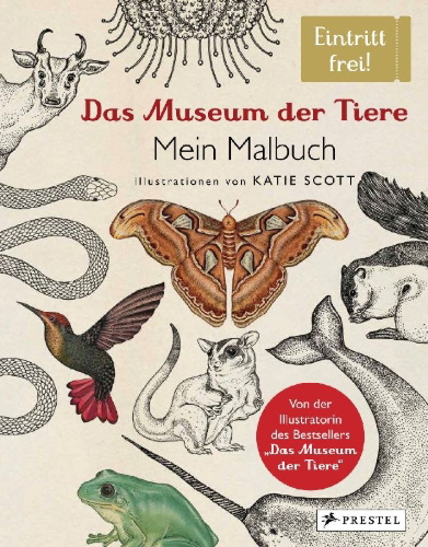 Buchcover und Innenansicht für das Buch: Animalium Coloring Book