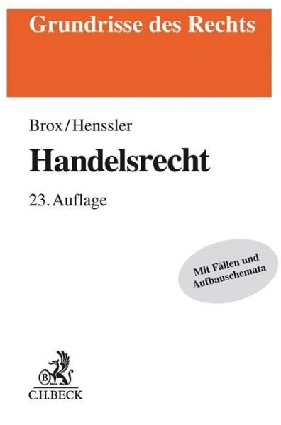 Buchcover und Innenansicht für das Buch: Handelsrecht