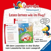 Buchcover und Innenansicht für das Buch: Leserabe Rätselspaß - Zauber-Malrätsel zum Lesenlernen: Im Wald (1. Lesestufe)
