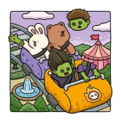 Buchcover und Innenansicht für das Buch: Cozy Coloring - Silly Spooky