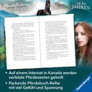 Buchcover und Innenansicht für das Buch: Pferdeflüsterer-Academy, Band 2: Ein geheimes Versprechen